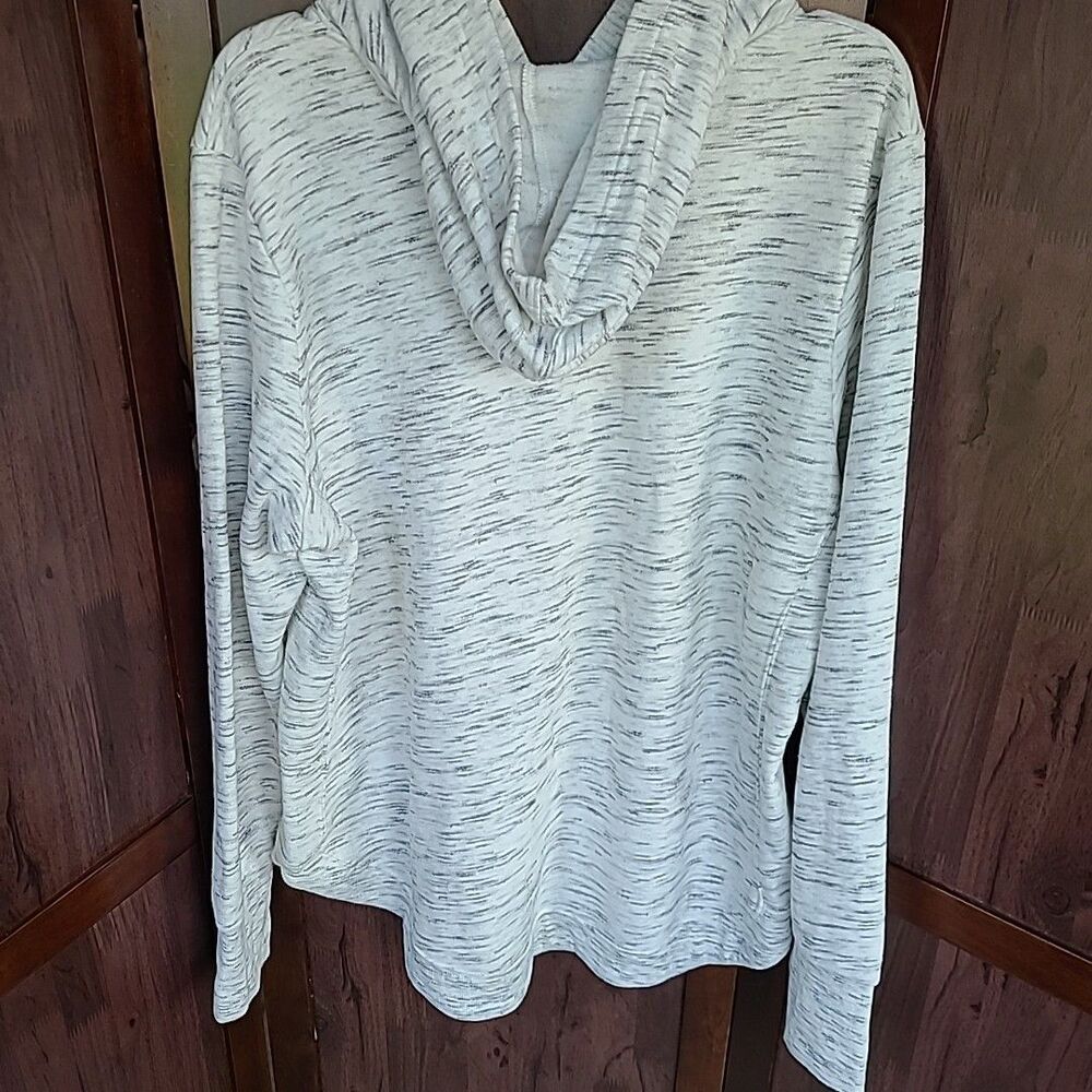 Tek Gear Ultrasoft Fleece  Hoodie Sweatshirt Plus Size 2X White Black - Picture 3 of 3